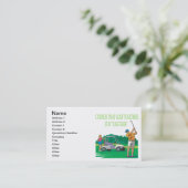 一緒にゴルフをするカップルは一緒にとどまります 名刺 (スタンド正面)