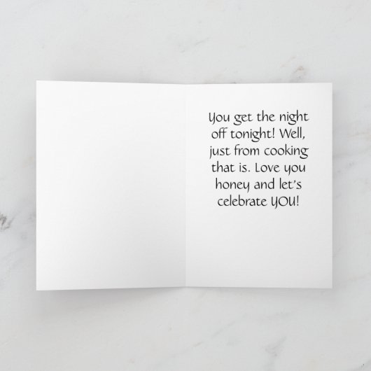 一緒にシェフ祝の誕生日 カード (内部)