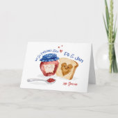 一緒にジャム&ピーナッツバターかわいいバレンタイン シーズンカード (正面)