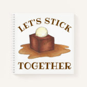 一緒にスティッキートフィーのプリンのデザートを貼ろう ノートブック (正面)