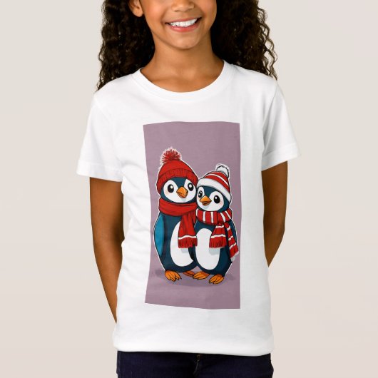 一緒にチリン – Penguin Pals! Tシャツ (正面)