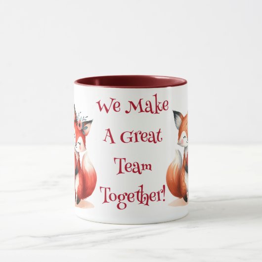 一緒にチームを作素晴らしる マグカップ (中央)