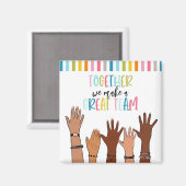 一緒にチーム素晴らしスタッフを感謝してい作る マグネット (正面/裏面)