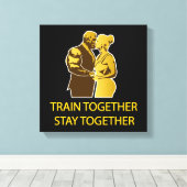 一緒にトレーニングを行う キャンバスプリント (インサイチュ (ウッドフロア))