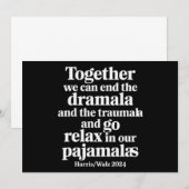 一緒にドラマラとトラウマラを終わらせることができる 招待状 (正面/裏面)