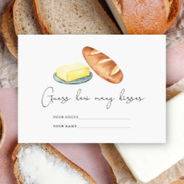 一緒にバター、推測する数のキスブライダルゲーム エンクロージャーカード