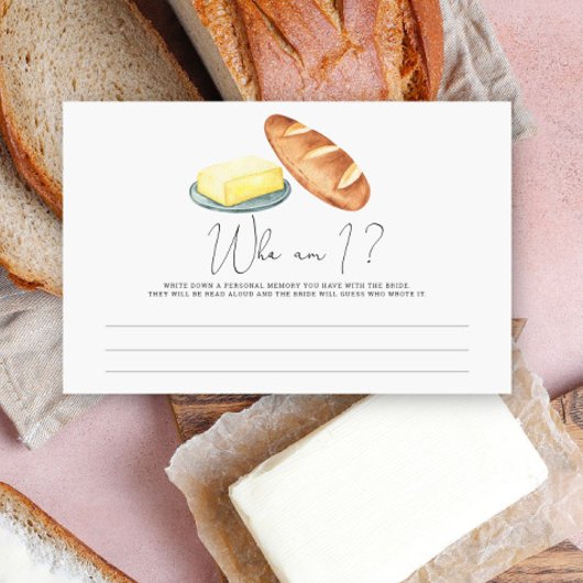 一緒にバター – 私は誰ブライダルシャワーゲーム 便箋