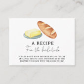 一緒にバター – 花嫁のためのレシピ エンクロージャーカード (正面)