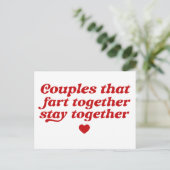 一緒にバレンタイン滞在するカップル シーズンポストカード (スタンド正面)