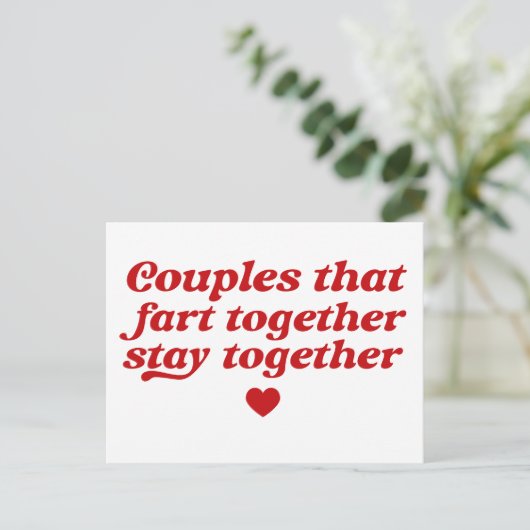 一緒にバレンタイン滞在するカップル シーズンポストカード (スタンド正面)