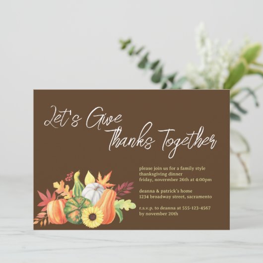 一緒にパンプキ与えンの感謝祭を一緒に行こう 招待状 (スタンド正面)