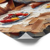 一緒にピクニック、キリスト教アート、イエスと少女 ポスター (角)