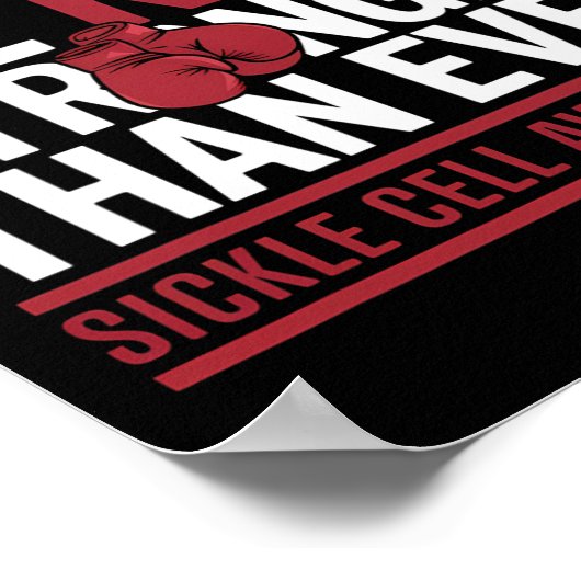 一緒にボクシンを上昇させる鎌状赤血球生存者貧血 ポスター (角)