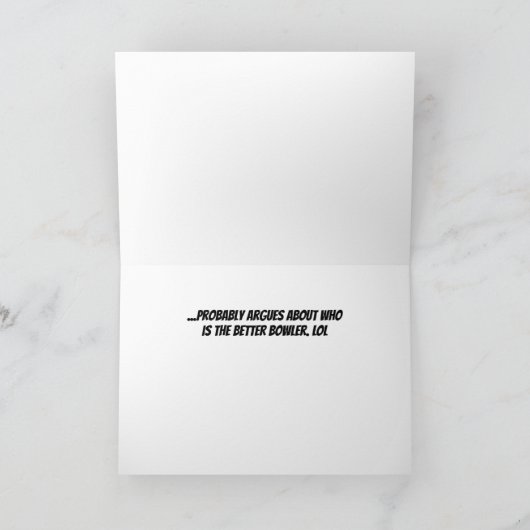 一緒にボーリングを使っおもしろいた数々の夫婦 カード (内部)