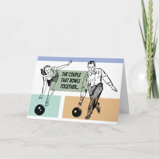 一緒にボーリングを使っおもしろいた数々の夫婦 カード (正面)