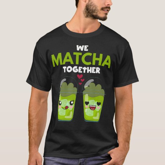 一緒にマッチァハート2コーヒーグリーンティー Tシャツ (正面)