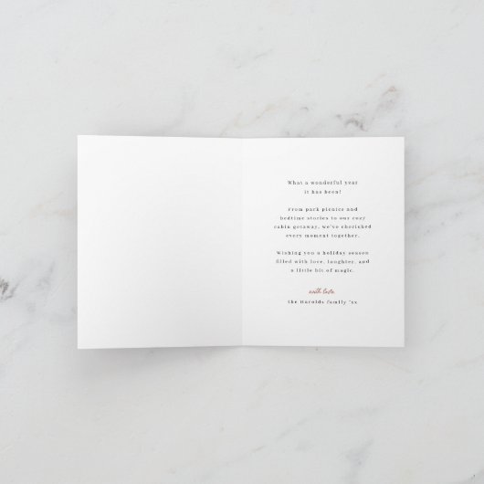 一緒にメリーアーチ写真クリスマス シーズンカード (内部)