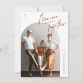 一緒にメリーアーチ写真クリスマス シーズンカード (正面)