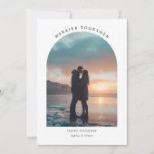 一緒にメリークリスマスビーチアーチ写真 シーズンカード (正面)