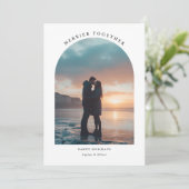 一緒にメリークリスマスビーチアーチ写真 シーズンカード (スタンド正面)