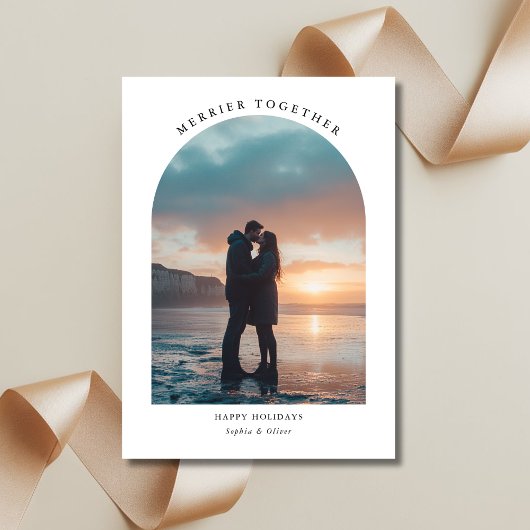 一緒にメリークリスマスビーチアーチ写真 シーズンカード