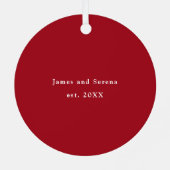 一緒にメリースクリプト写真クリスマス メタルオーナメント (裏面)