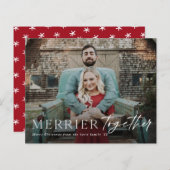 一緒にメリー予算写真クリスマスカード (正面/裏面)