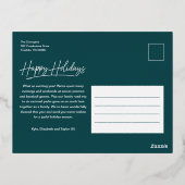 一緒にメリー書道フォトフォイル休日ポー 箔シーズンポストカード (裏面)