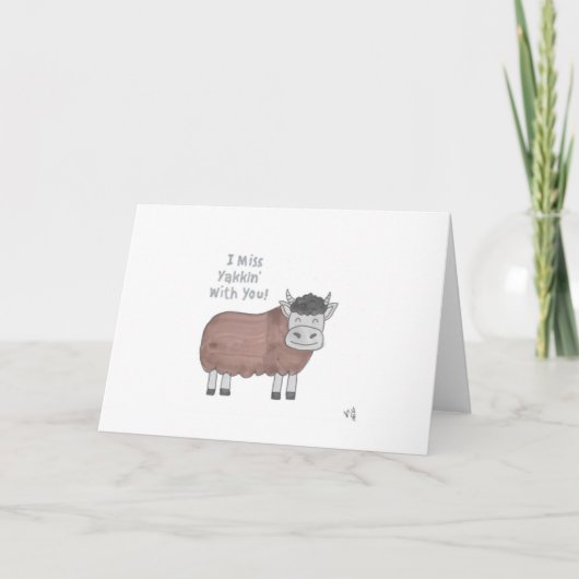 一緒にヤッキンするのが恋しいよカード サンキューカード (正面)