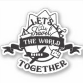 一緒に世界を旅しよう シール (正面)