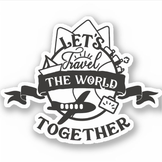 一緒に世界を旅しよう シール (正面)