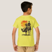 一緒に乗る – 素晴らしい西洋の生活 | キッズ Tシャツ (裏面フル)