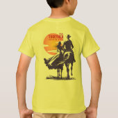 一緒に乗る – 素晴らしい西洋の生活 | キッズ Tシャツ (裏面)
