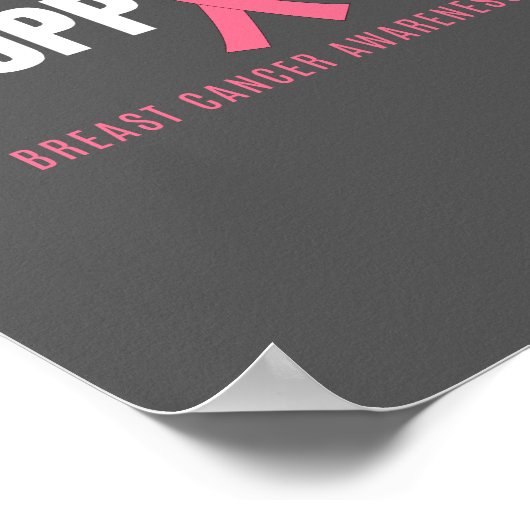 一緒に乳癌のポスターとプリントをサポート ポスター (角)