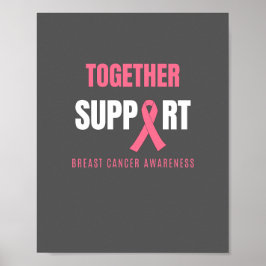一緒に乳癌のポスターとプリントをサポート ポスター