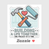 一緒に人生を建物する | かわいいDIYカップル&ホーム シール (シート)