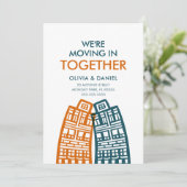一緒に住み始める 新しい住所カード 都市 招待状 (スタンド正面)