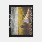 一緒に写真になる美しい場所 フリースブランケット (正面)