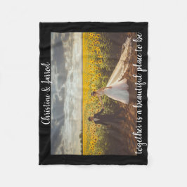 一緒に写真になる美しい場所 フリースブランケット