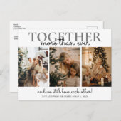 一緒に写真コラージュのクリスマス ポストカード (正面/裏面)