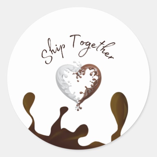 一緒に出荷バレンタインのカードチョコレートハート ラウンドシール (正面)