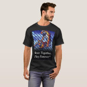 "一緒に吼えろ、いつまでも遊べ!" Tシャツ (正面フル)