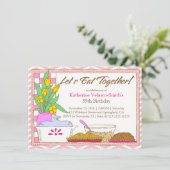 一緒に夕食か食べ昼食の誕生日 招待状 (スタンド正面)