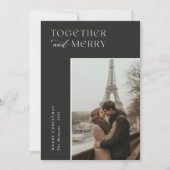 一緒に家族のメリー写真のエレガントクリスマス シーズンカード (正面)