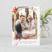 一緒に家族の写真アーチクリスマスカード シーズンカード (スタンド正面)