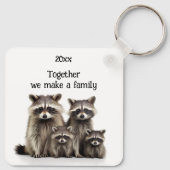 一緒に家族の引用文アライグマを作る キーホルダー (裏面)