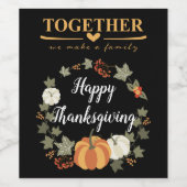 一緒に家族を作る,リースとカボチャ | blk ワインラベル (シングルラベル)