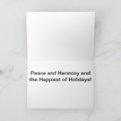 一緒に寄添っている猫および犬 シーズンカード (内部)