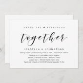 一緒に幸せをシェアしよう、ウェディングエロープメント 招待状 (正面/裏面)