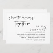 一緒に幸せをシェアしよう、駆け落ちパーティー 招待状 (正面/裏面)